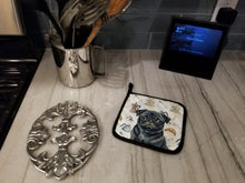 Load image into Gallery viewer, Black Pug Coffee Bar Pair of Pot Holders
