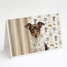 Load image into Gallery viewer, Chocolate and White Rat Terrier Coffee Bar Greeting Cards Pack of 8