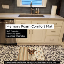 Load image into Gallery viewer, Chocolate and White Rat Terrier Coffee Bar Memory Foam Kitchen Mat