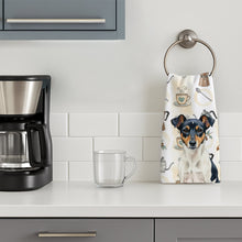 Load image into Gallery viewer, Tricolor Rat Terrier Coffee Bar Kitchen Towel