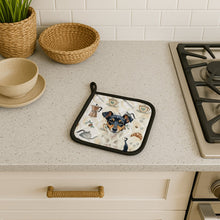 Load image into Gallery viewer, Tricolor Rat Terrier Coffee Bar Pair of Pot Holders
