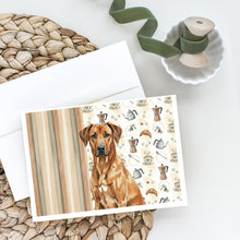 Load image into Gallery viewer, Rhodesian Ridgeback Coffee Bar Greeting Cards Pack of 8