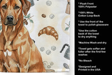 Load image into Gallery viewer, Rhodesian Ridgeback Coffee Bar Kitchen Towel