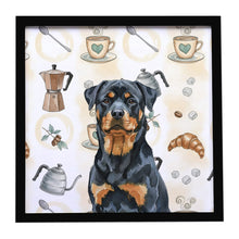 Load image into Gallery viewer, Rottweiler Coffee Bar Framed Metal Print