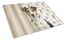 Load image into Gallery viewer, Tricolor Russell Terrier Coffee Bar Glass Cutting Board