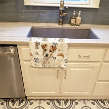 Load image into Gallery viewer, White with Tan Markings Russell Terrier Coffee Bar Kitchen Towel