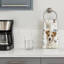 Load image into Gallery viewer, White with Tan Markings Russell Terrier Coffee Bar Kitchen Towel