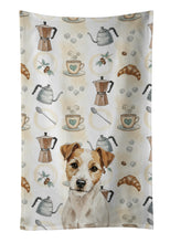 Load image into Gallery viewer, White with Tan Markings Russell Terrier Coffee Bar Kitchen Towel