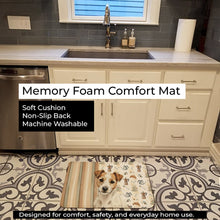 Load image into Gallery viewer, White with Tan Markings Russell Terrier Coffee Bar Memory Foam Kitchen Mat