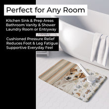 Load image into Gallery viewer, White with Tan Markings Russell Terrier Coffee Bar Memory Foam Kitchen Mat