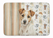 Load image into Gallery viewer, White with Tan Markings Russell Terrier Coffee Bar Memory Foam Kitchen Mat