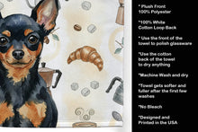 Load image into Gallery viewer, Black and Tan Russian Toy Coffee Bar Kitchen Towel