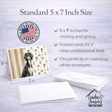 Load image into Gallery viewer, Black and Tan Saluki Coffee Bar Greeting Cards Pack of 8