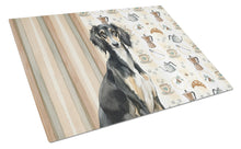 Load image into Gallery viewer, Black and Tan Saluki Coffee Bar Glass Cutting Board