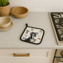 Load image into Gallery viewer, Black and Tan Saluki Coffee Bar Pair of Pot Holders