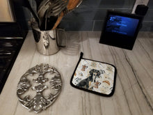 Load image into Gallery viewer, Black and Tan Saluki Coffee Bar Pair of Pot Holders