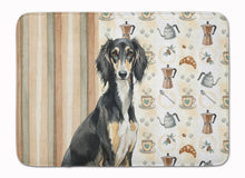 Load image into Gallery viewer, Black and Tan Saluki Coffee Bar Memory Foam Kitchen Mat