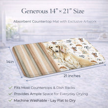 Load image into Gallery viewer, Cream Saluki Coffee Bar Dish Drying Mat