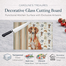 Load image into Gallery viewer, Red Saluki Coffee Bar Glass Cutting Board
