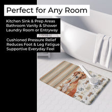 Load image into Gallery viewer, Red Saluki Coffee Bar Memory Foam Kitchen Mat
