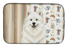 Load image into Gallery viewer, Cream Samoyed Coffee Bar Dish Drying Mat
