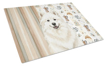 Load image into Gallery viewer, Cream Samoyed Coffee Bar Glass Cutting Board