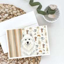 Load image into Gallery viewer, White Samoyed Coffee Bar Greeting Cards Pack of 8