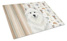 Load image into Gallery viewer, White Samoyed Coffee Bar Glass Cutting Board