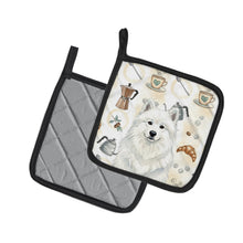 Load image into Gallery viewer, White Samoyed Coffee Bar Pair of Pot Holders