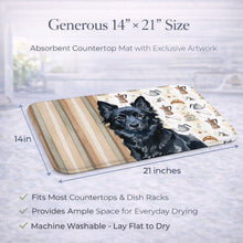 Load image into Gallery viewer, Schipperke Coffee Bar Dish Drying Mat
