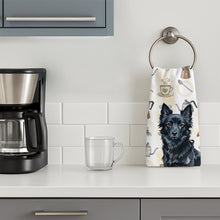 Load image into Gallery viewer, Schipperke Coffee Bar Kitchen Towel