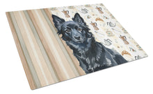 Load image into Gallery viewer, Schipperke Coffee Bar Glass Cutting Board