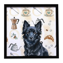 Load image into Gallery viewer, Schipperke Coffee Bar Framed Metal Print
