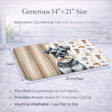 Load image into Gallery viewer, Schnauzer Coffee Bar Dish Drying Mat