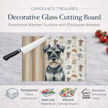 Load image into Gallery viewer, Schnauzer Coffee Bar Glass Cutting Board