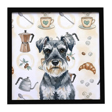 Load image into Gallery viewer, Schnauzer Coffee Bar Framed Metal Print