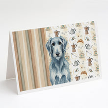 Load image into Gallery viewer, Blue-Gray Scottish Deerhound Coffee Bar Greeting Cards Pack of 8