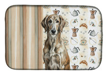 Load image into Gallery viewer, Brindle Scottish Deerhound Coffee Bar Dish Drying Mat