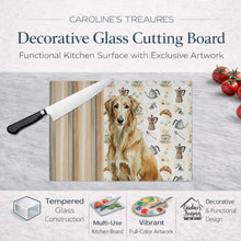 Load image into Gallery viewer, Wheaten Scottish Deerhound Coffee Bar Glass Cutting Board