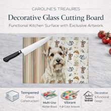 Load image into Gallery viewer, Sealyham Terrier Coffee Bar Glass Cutting Board