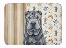 Load image into Gallery viewer, Black Shar Pei Coffee Bar Memory Foam Kitchen Mat