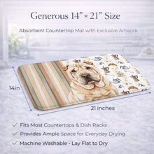 Load image into Gallery viewer, Shar Pei Coffee Bar Dish Drying Mat