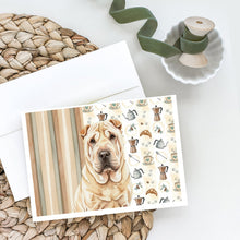 Load image into Gallery viewer, Shar Pei Coffee Bar Greeting Cards Pack of 8