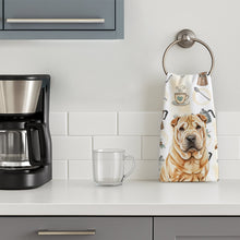 Load image into Gallery viewer, Red Shar Pei Coffee Bar Kitchen Towel