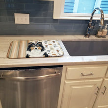 Load image into Gallery viewer, Tricolor Sheltie Coffee Bar Dish Drying Mat