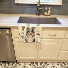 Load image into Gallery viewer, Blue Merle Sheltie Coffee Bar Kitchen Towel