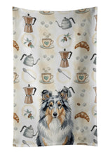 Load image into Gallery viewer, Blue Merle Sheltie Coffee Bar Kitchen Towel