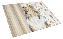 Load image into Gallery viewer, Sable Sheltie Coffee Bar Glass Cutting Board