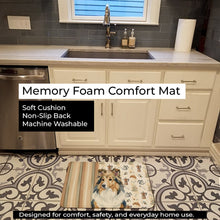 Load image into Gallery viewer, Sable Sheltie Coffee Bar Memory Foam Kitchen Mat