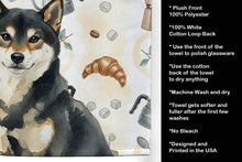 Load image into Gallery viewer, Black and Tan Shiba Inu Coffee Bar Kitchen Towel